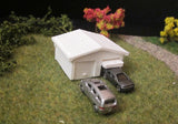 4013R  -  Doppelgarage mit Satteldach, Spur Z, M 1:220 /  double garage with double pitch roof